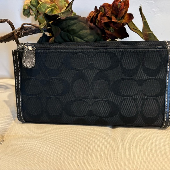 Coach Signatures Trifold Legacy Slim Wallet - Picture 5 of 5